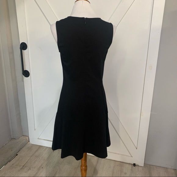 Black with blue polka sleeveless dress - Picture 12 of 12